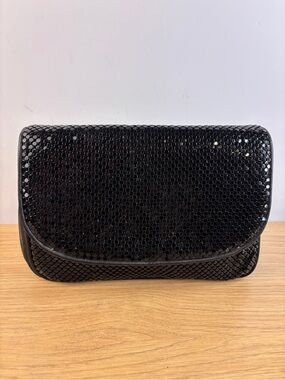 Vintage Whiting & Davis Company Black Metal Mesh Bag